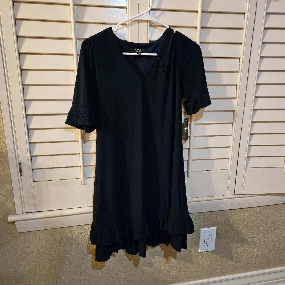 MSK Navy V-Neck Dress